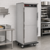 Thumbnail image #3 for FWE UHST-10D-HO Mobile Slim-Line High Output Heated Holding Cabinet with Dutch Doors and 10-Pair Tray Slides