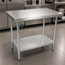 Thumbnail image #3 for BK Resources 60-Inch x 24-Inch 16-Gauge 304 Stainless Steel Work Table with Adjustable Undershelf