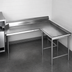 Thumbnail image #3 for Spec-Master Island Clean Dishtable, 60-Inch Machine-to-Corner x 60-Inch Corner-to-End, 30-Inch Working Depth, 14/304 Stainless Steel