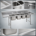 Thumbnail image #3 for Eagle Group 314 Series 4-Compartment Stainless Steel Commercial Sink with Left Drainboard