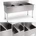 Thumbnail image #3 for Eagle Group Three-Compartment Utility Sink, 49-3/8 Inch Wide, 16-Gauge 430 Stainless Steel, No Drainboards