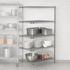 Thumbnail image #3 for Metro Super Erecta AN546C 42"W x 24"D x 63"H Chrome-Plated Add-On Wire Shelving Unit with 4 Shelves