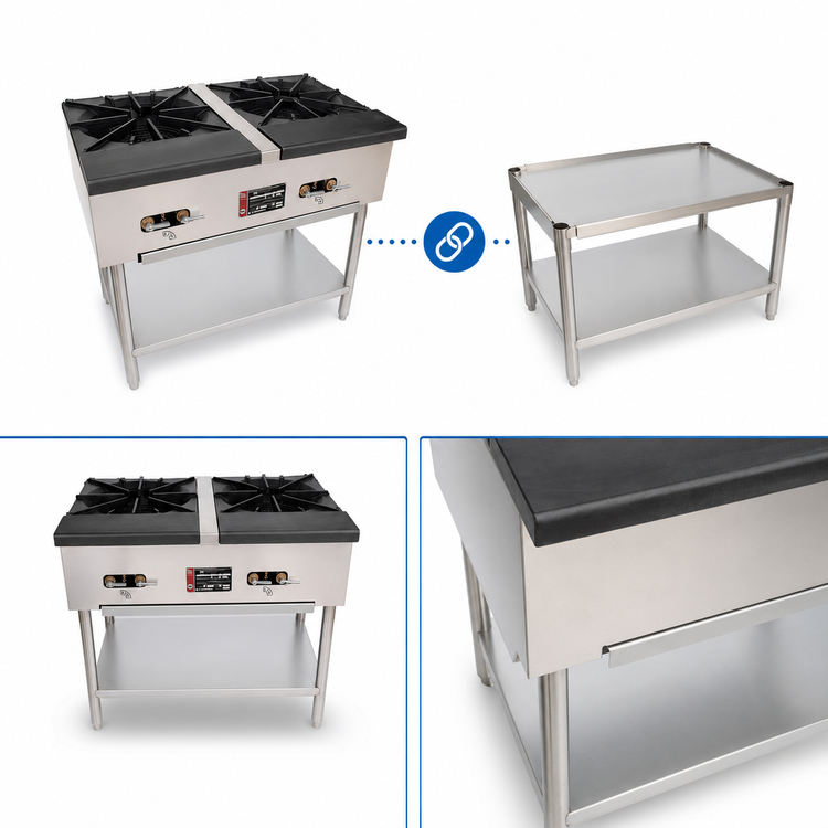 Product image #3 for Town Equipment Stand with Undershelf for SR-24-X2, 32-Inch Height