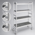 Thumbnail image #3 for Fermostock 4-Tier Perforated Mobile Polymer Shelving Unit, 47