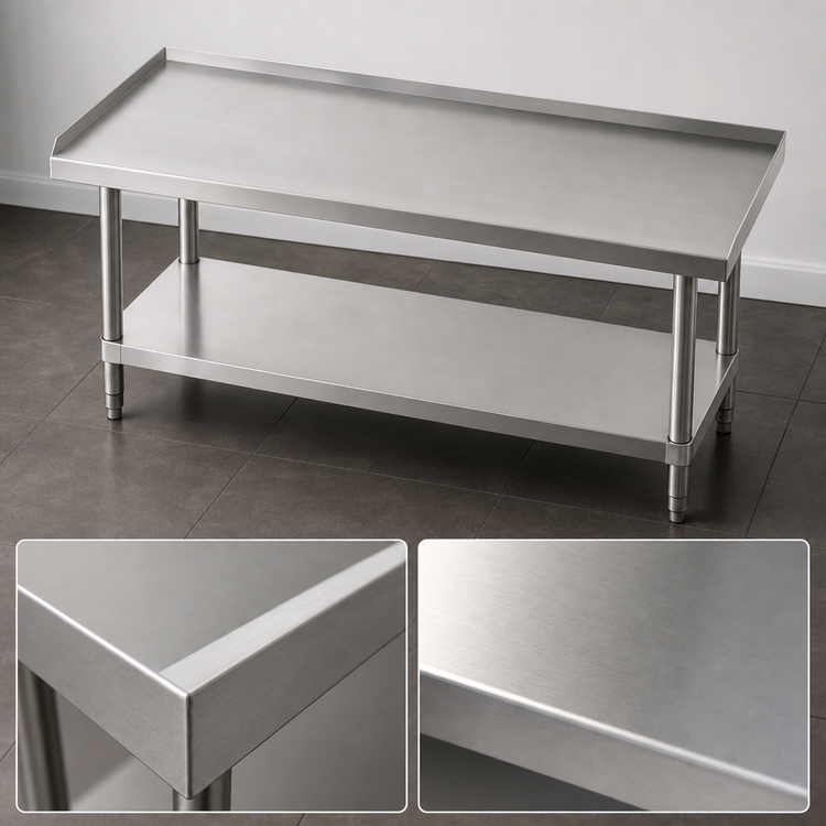 Product image #3 for Advance Tabco Special Value Series 60-Inch Wide x 30-Inch Deep Stainless Steel Equipment Stand with Adjustable Undershelf
