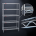 Thumbnail image #3 for Eagle Group Valu-Gard 5-Tier Stationary Starter Wire Shelving Unit, 48W x 18D x 86H