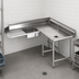 Thumbnail image #3 for Eagle Group Right-Hand Corner Soiled Dishtable with Pre-Rinse Sink, 60 x 60 Inch, 16/430 Stainless Steel Top