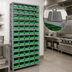 Thumbnail image #3 for Quantum Heavy-Duty Stationary Wire Shelving Unit with 13 Shelves and 60 Bins, 36 x 12 x 75 Inches
