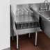Thumbnail image #3 for CHOICE Recessed Freestanding Corner Drainboard with Backsplash and Perforated Shelf, 12 x 24 Inches