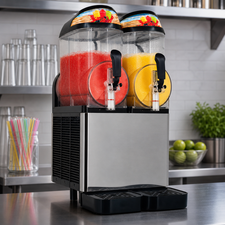Product image #3 for Omcan Double Countertop Slush Machine with 2 x 3.2 Gallon Bowls