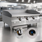 Thumbnail image #3 for Eagle Group RedHots CLAGGDTS-15-LP Extra-Deep 15-Inch Countertop LP Gas Griddle, 3/4-Inch Smooth Steel Plate, Thermostatic Safety-Pilot Controls