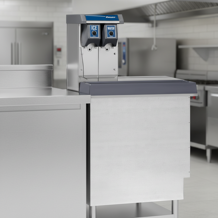 Product image #2 for Follett Vision VU155N0LL Low Profile 150 lb Automatic Fill Ice and Water Dispenser with Left Side Lever Dispense