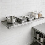 Thumbnail image #3 for Eagle Group SS1448S Solid Stainless Steel Shelf, 48"W x 14"D, Marine Edge, 600 lb Capacity Case of 4