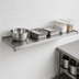 Thumbnail image #3 for Eagle Group 48 Inch x 14 Inch Solid Stainless Steel Shelf with Marine Edge, 600 lb Capacity