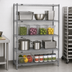 Thumbnail image #3 for Valu-Master Red-i-Pak 4-Tier Wire Shelving Unit, 48 in. W x 24 in. D x 63 in. H, Pewter Gray Epoxy Finish