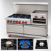 Thumbnail image #3 for American Range 60-Inch Commercial Gas Range with 6 Open Burners, 24-Inch Raised Griddle/Broiler, Convection Oven and Standard Oven