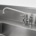 Thumbnail image #3 for T&S Brass B-0228-M Deck Mount Mixing Faucet, 4-Inch Centers, 6-Inch Swing Nozzle