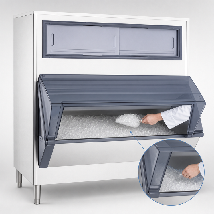 Product image #3 for Follett SmartGATE SG1650S-60 Single Door Upright Ice Bin, 1660 lb Capacity