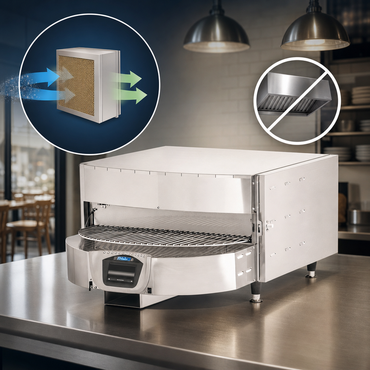 Product image #4 for Ovention Matchbox M360-14 Electric Ventless Rapid Cook Rotating Conveyor Pizza Oven