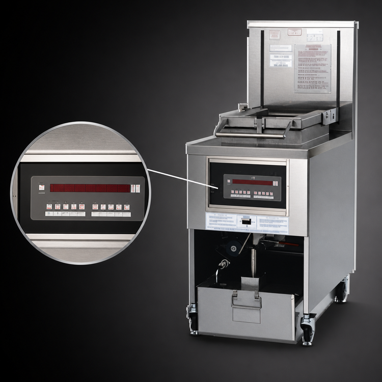 Product image #3 for Henny Penny Electric Open Fryer, 1-Well Floor Model with Built-In Filter System