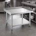 Thumbnail image #3 for Commercial Stainless Steel Equipment Stand with Undershelf, 12 Inch Wide x 30 Inch Deep x 24 Inch High