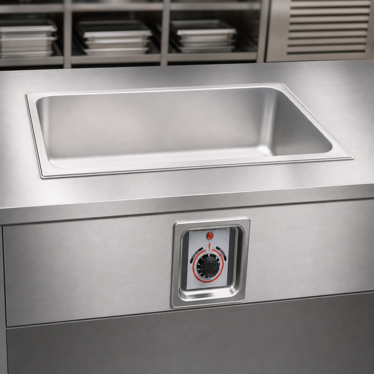 Product image #3 for APW Wyott Single-Well Drop-In Electric Hot Well, 1/2 Size Long Pan, Wet or Dry