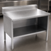 Thumbnail image #3 for John Boos Enclosed Base Open Front Work Table with Undershelf, 96 x 30 Inches, 14-Gauge 300-Series Stainless Steel Top, 5-Inch Backsplash