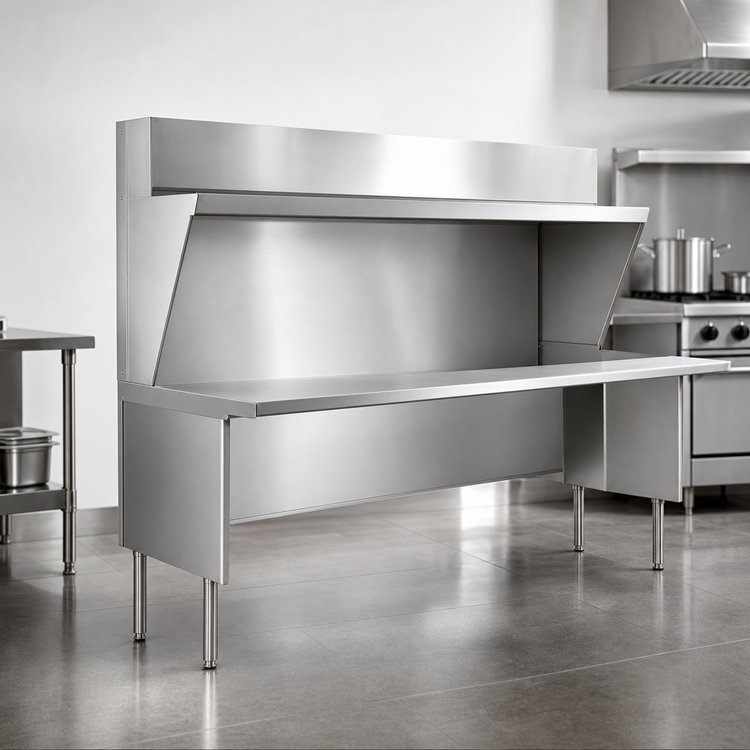 Product image #3 for La Rosa Modular Open-Front Stainless Steel Equipment Enclosure, 114 x 26.5 x 36 Inches