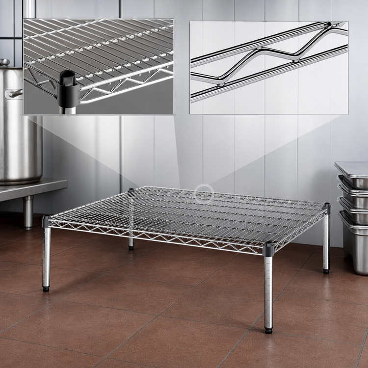 Product image #3 for Eagle Chrome Wire Platform Dunnage Rack with QuadTruss, 24 x 24 x 14 Inches, 600 lb Capacity