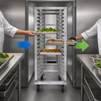 Thumbnail image #3 for Metro RF78N Pass-Thru Roll-In Refrigerator Pan Rack, Adjustable Slides, Aluminum, 24-Pan, 350-lb Capacity
