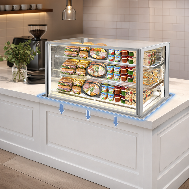 Product image #3 for Federal Industries Italian Glass 60-Inch 3-Tier Drop-In Refrigerated Counter Display Case