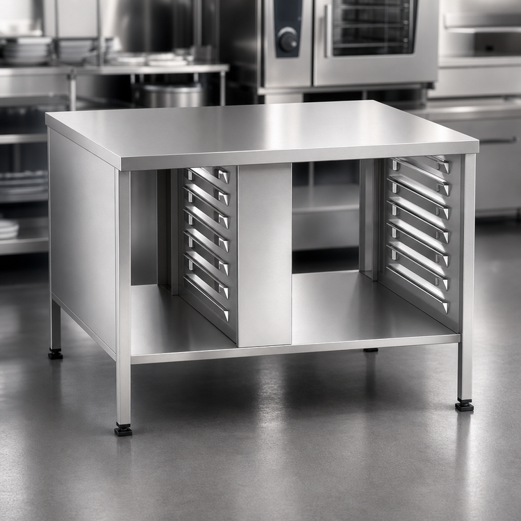 Product image #3 for RATIONAL Stand II Stationary Stainless Steel Oven Stand with 14 Supporting Rails for 6- and 10-Full Size Classic/Pro