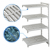 Thumbnail image #4 for Cambro Camshelving Premium 84-Inch High Add-On Shelving Unit, 18-Inch Deep x 54-Inch Wide, 4 Vented Shelves, Speckled Gray