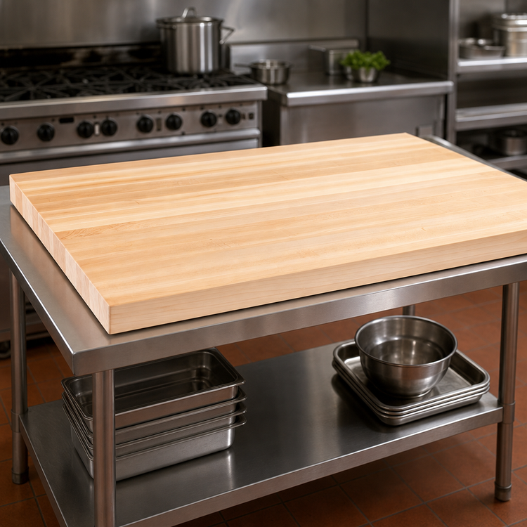 Product image #3 for John Boos Boos Block Edge Grain Northern Hard Rock Maple Kitchen Countertop, 48 x 42 x 3 Inch, Oil Finish