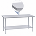 Thumbnail image #3 for Duke 48-Inch x 30-Inch Stainless Steel Work Table with Undershelf, No Backsplash