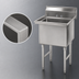 Thumbnail image #3 for Advance Tabco Special Value Series Floor Model 1-Compartment Fabricated Sink with Legs, No Drainboards, 18 x 18 x 14 Bowl