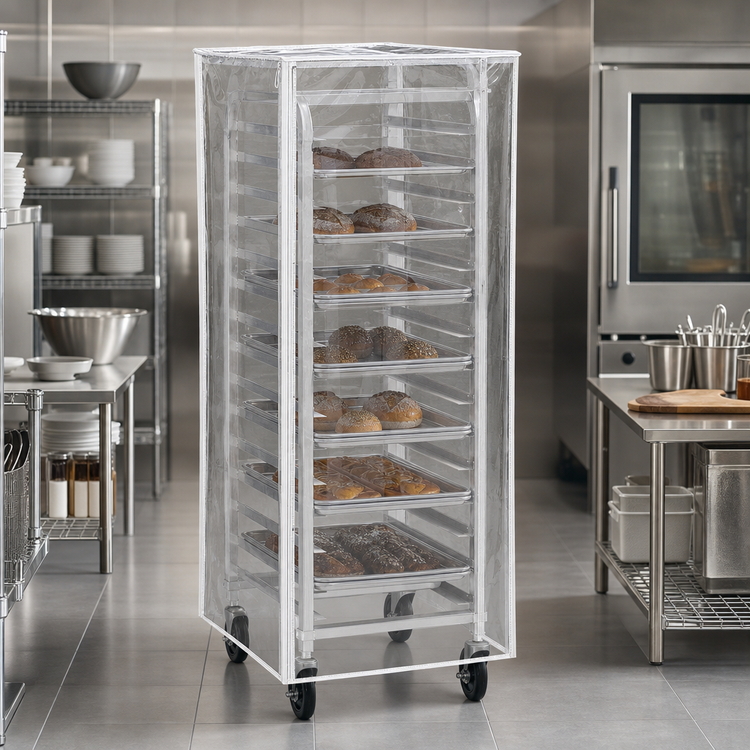 Product image #3 for Panco Full-Height Clear Vinyl Rack Cover, 24W x 30D x 61-1/2H, Dual Zippers