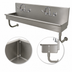 Thumbnail image #3 for Advance Tabco 48-Inch 2-Station ADA Wall-Mounted Hand Sink with 2 Wrist-Handle Faucets