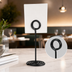 Thumbnail image #3 for 4-Inch Black Wire Loop Table Number Stand with Round Swirl Base