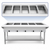 Thumbnail image #3 for Omcan Electric Open Well Steam Table with Cutting Board and Undershelf, 72-Inch, 5-Pan Capacity
