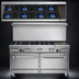 Thumbnail image #3 for Ultimate 60-Inch Commercial Gas Restaurant Range with 6 Open Burners, 24-Inch Griddle, and 2 Standard Ovens