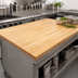 Thumbnail image #3 for Boos Block Northern Hard Rock Maple Kitchen Countertop, 84 x 48 x 1-3/4 Inch, Blended Rails, Varnique Finish