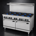 Thumbnail image #3 for Turbo Air Bake Tech Innovation Radiance 60-Inch Gas Restaurant Range with 10 Lift-Off Open Burners and 2 Standard Ovens