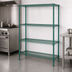 Thumbnail image #3 for Quantum Wire Shelving Starter Kit, 72W x 18D x 63H, Green Epoxy Antimicrobial Finish