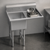 Thumbnail image #3 for Krowne Royal Series 1-Compartment Commercial Sink with Right Drainboard, 18