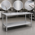 Thumbnail image #3 for Duke Stainless Steel Work Table with Undershelf and Posts, 72 x 36 x 36 Inches