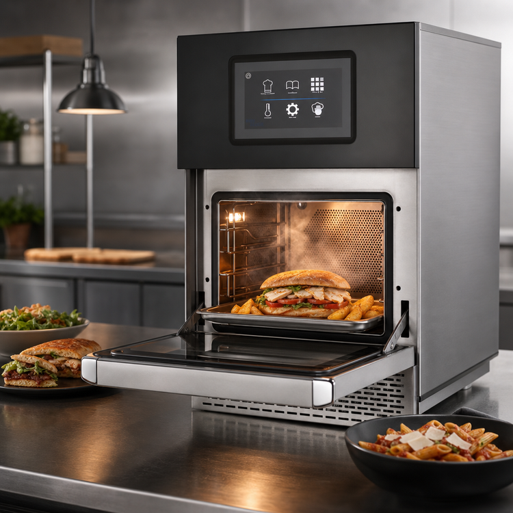 Product image #3 for Merrychef conneX 12 High-Power Stainless Steel Ventless High-Speed Oven with Microwave, Convection, and Impingement