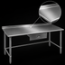 Thumbnail image #3 for Eagle Budget Series 108-Inch x 30-Inch 430 Stainless Steel Work Table with 1-1/2-Inch Rear Up-Turn