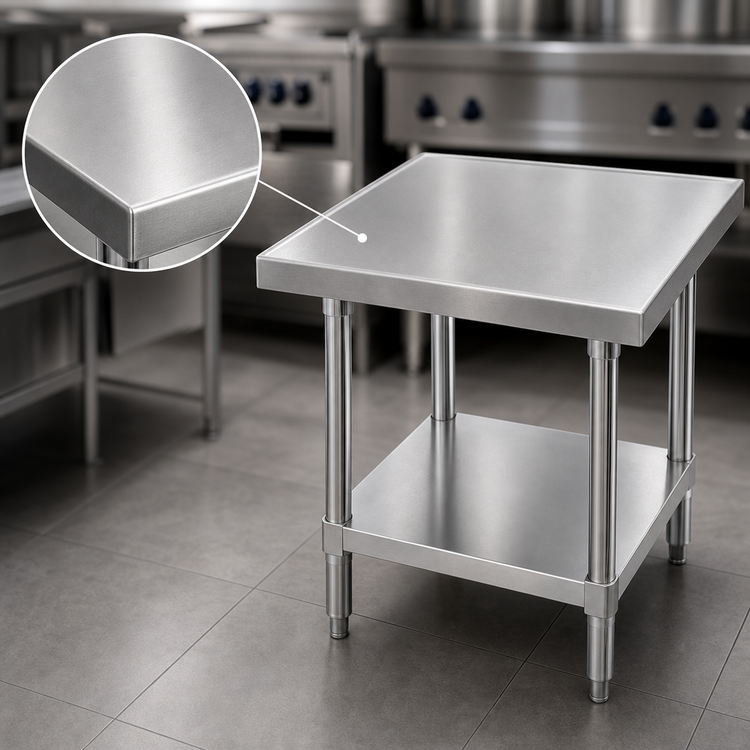 Product image #3 for Advance Tabco 36" x 36" Stainless Steel Equipment Stand with Adjustable Undershelf