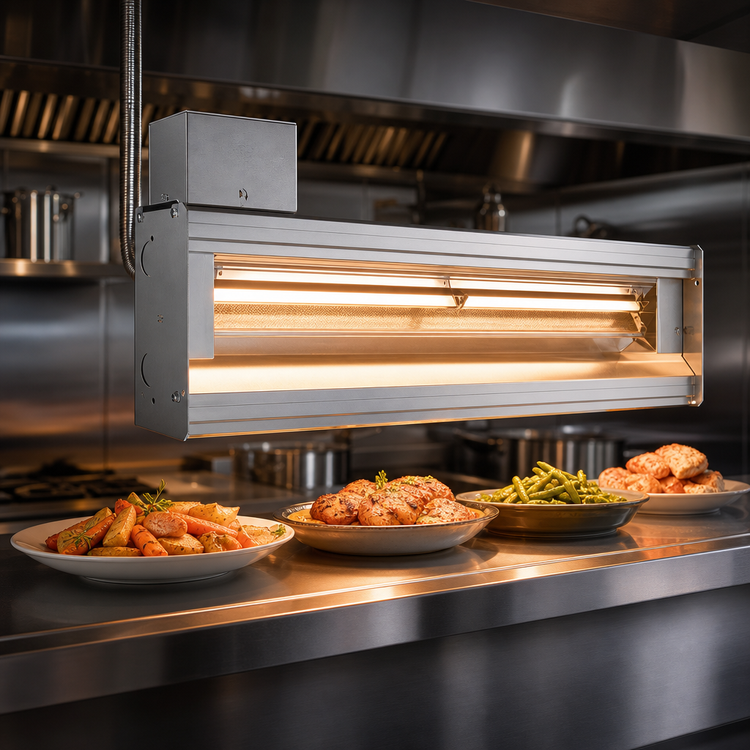 Product image #3 for Vollrath Cayenne 18-Inch High Wattage Hard Wired Strip Heat Lamp